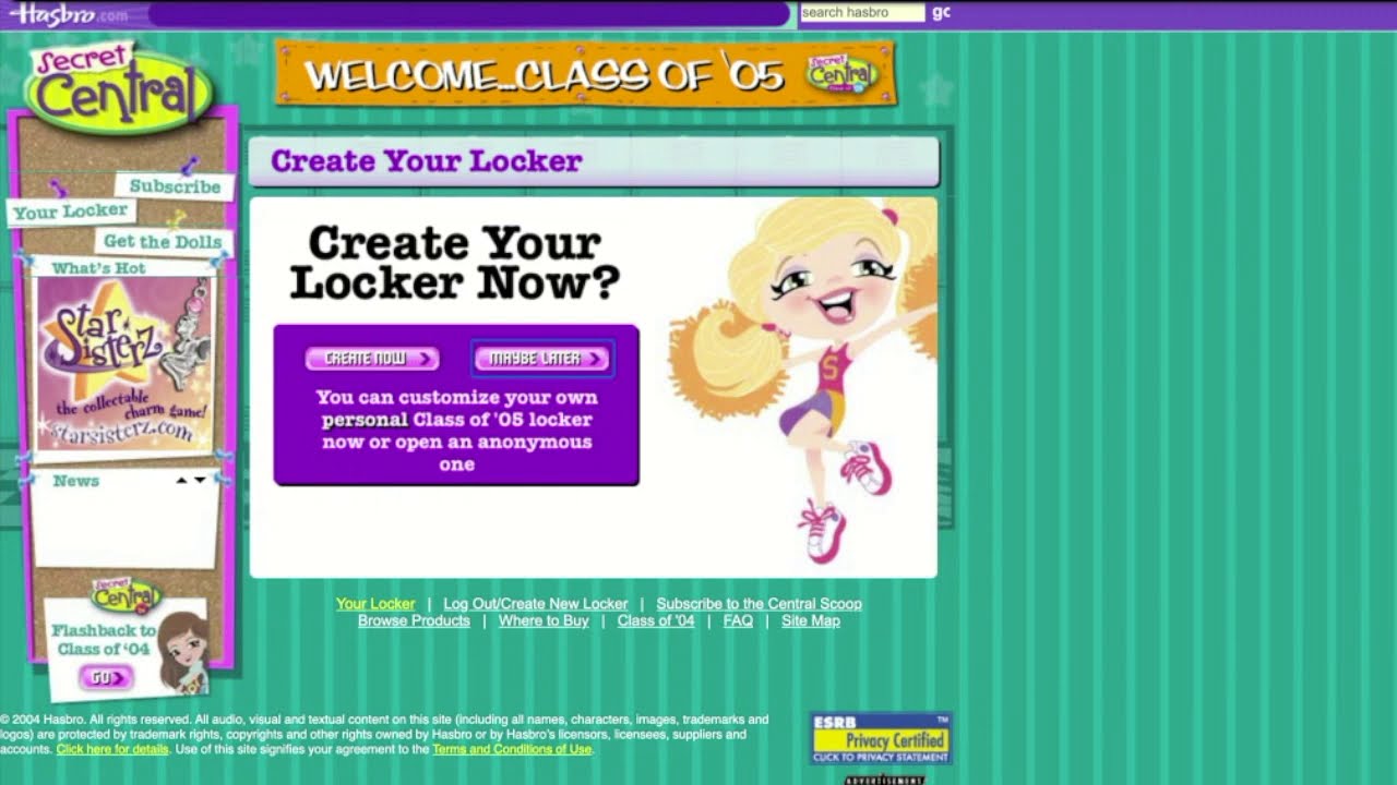 Secret Central Dolls - Class of '05 - Website