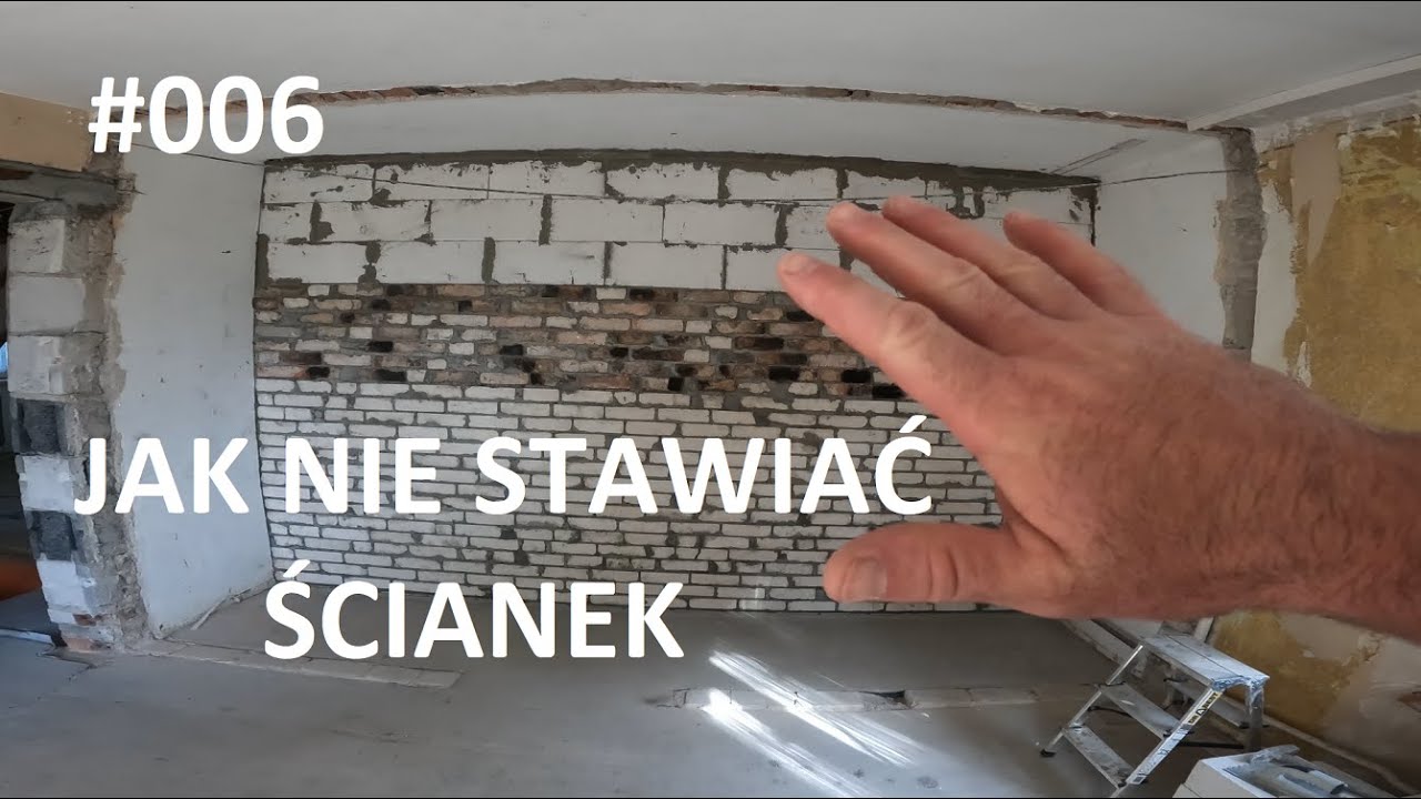 NIE poradnik jak nie stawiać ścianek. Mieszanka cegieł na ścianę   #shanty #dom #remontdomu