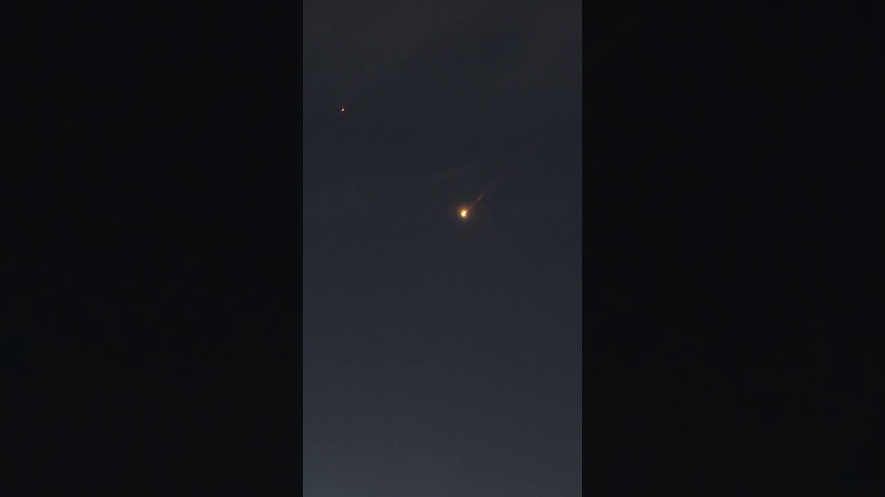 Objects believed to be missiles seen falling over Israel