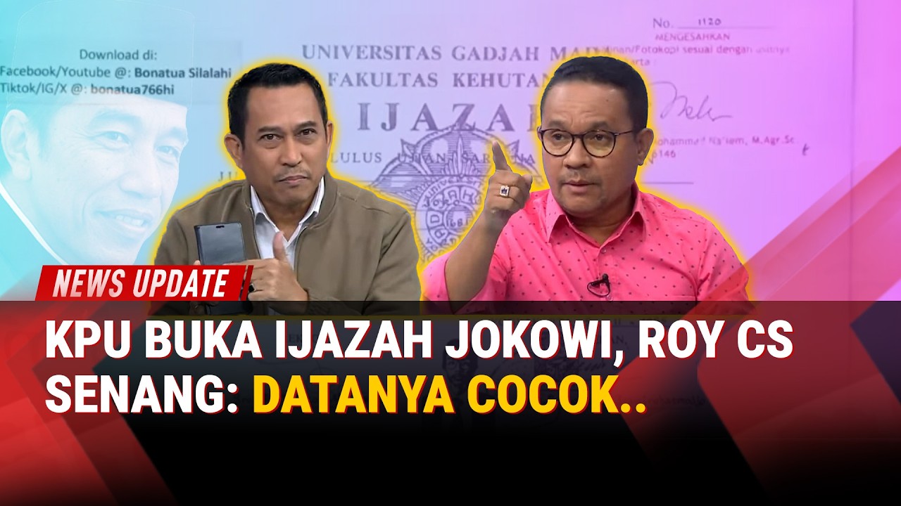 KPU Buka Ijazah Jokowi, Kubu Roy Suryo Malah Senang: Datanya Cocok dengan Penelitian Kami!