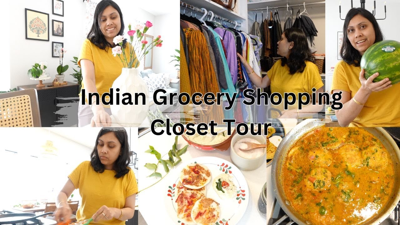 Sunday Vlog - Indian Store shopping , Wardrobe Organization , Bengali Lunch - Relaxed & Productive