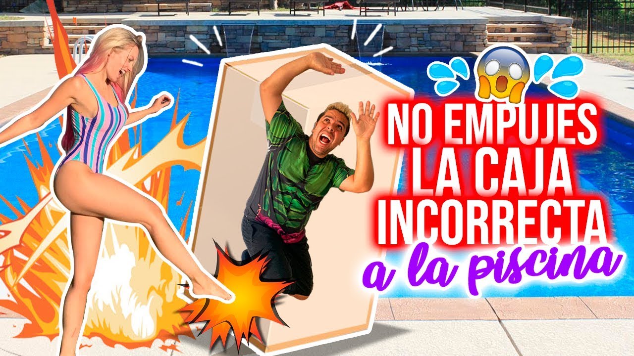 NO EMPUJES LA CAJA INCORRECTA A LA PISCINA! 📦💦 PERDÍ MI IPHONE XMAX!📱😭💔 | Katie Angel
