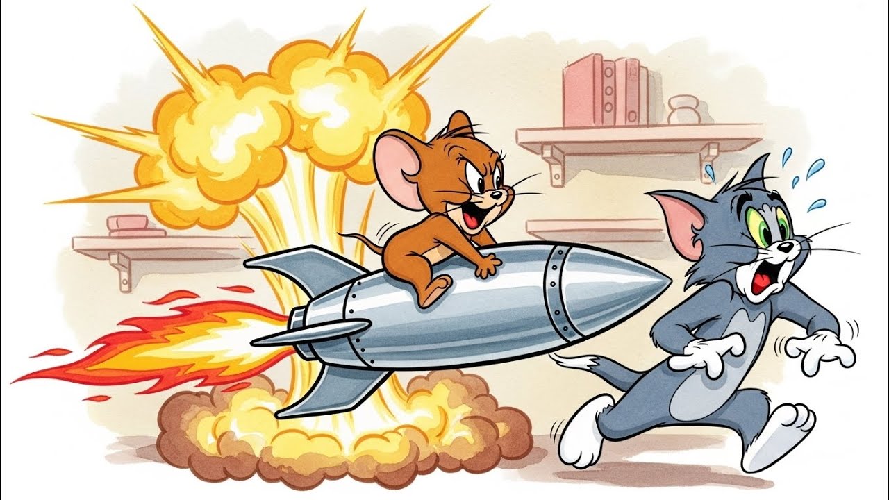 Tom Jerry's Rocket-Powered Revenge! 🚀 Tom Gets Blasted High | Funny Tom & Jerry Cartoon 2026 part 2