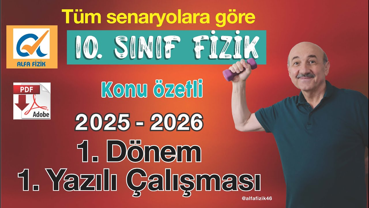 10. SINIF FİZİK 1. DÖNEM 1. YAZILIYA HAZIRLIK - 10. SINIF FİZİK YAZILI PROVASI - 2026 + PDF + ÖZET