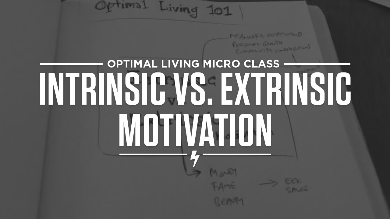 Intrinsic vs. Extrinsic Motivation