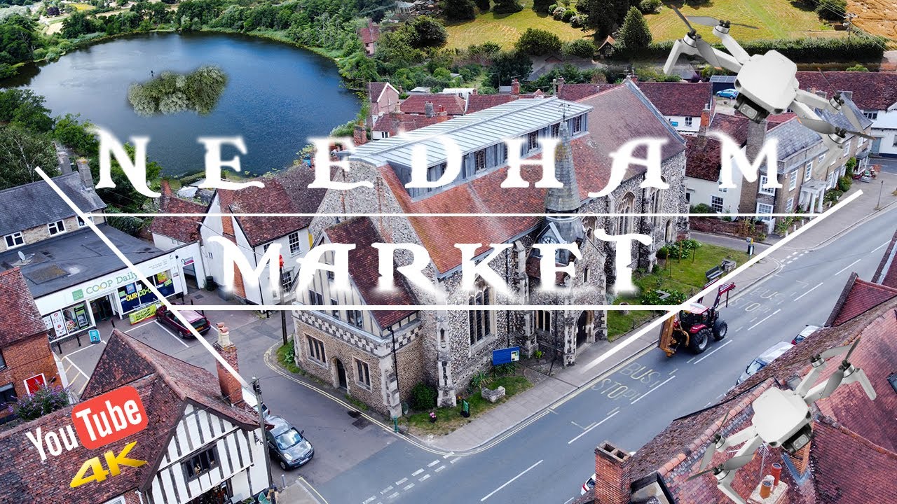 Needham Market | Bosmere Anderson Lake | church st John | dji mini 2 | England  2021 Cinematic
