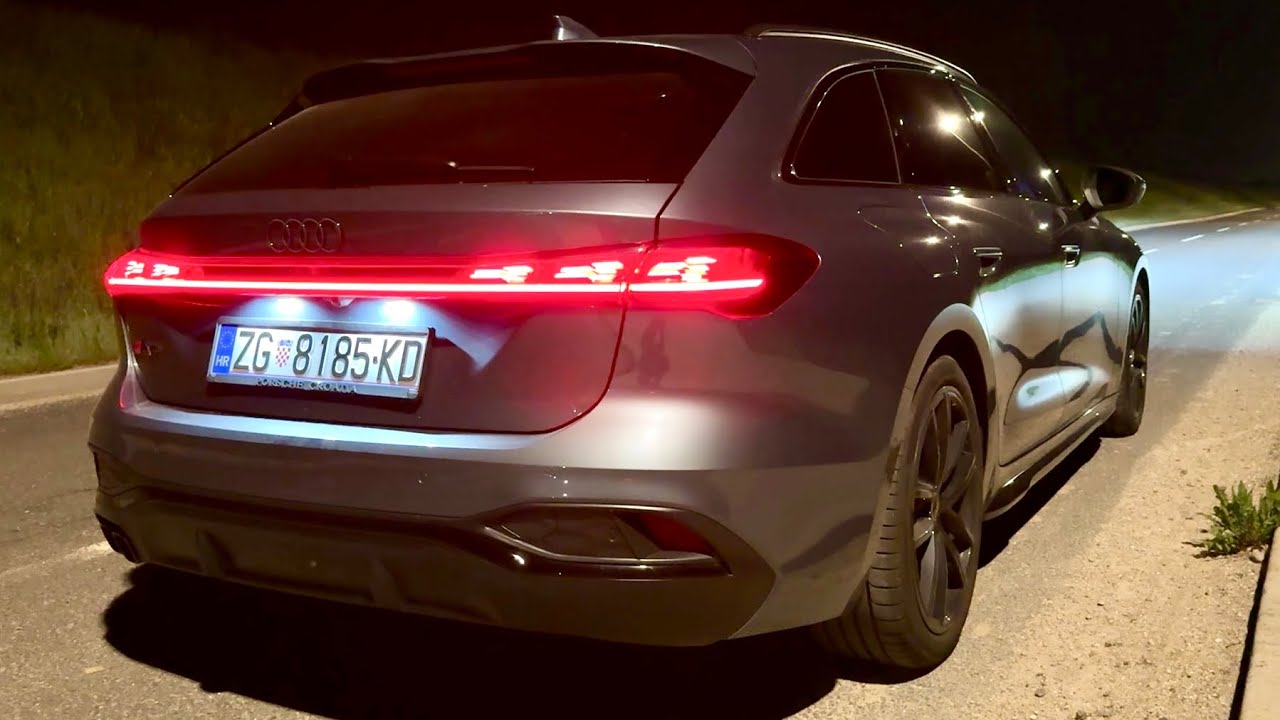 AUDI A5 2025 at night - BEAUTIFUL exterior & interior details