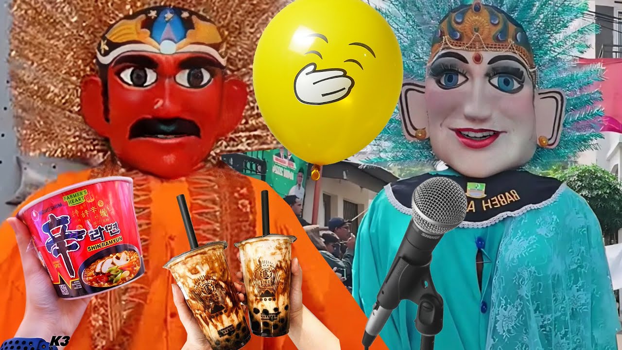 KOmpilasii Ondel ondel betawi Bernyanyi 18:00 menit lalu asik main tiup balonn - Ondel Ondel Betawi