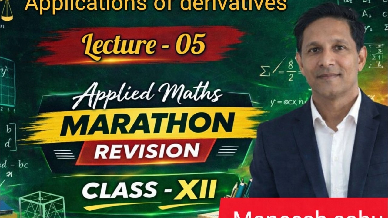 DAY 5 I 12th board Applied Maths marathon Revision 2026 I PACE
