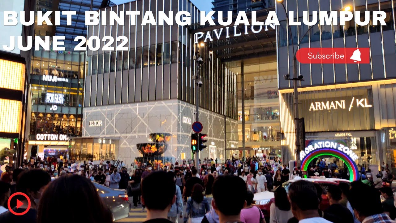 [4K] Evening Walk Bukit Bintang Kuala Lumpur 2022 | Relaxing Music