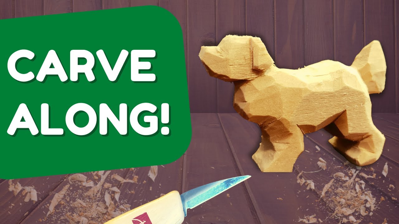How to Carve a Simple Dog - Super Easy Beginner's Whittling Project!