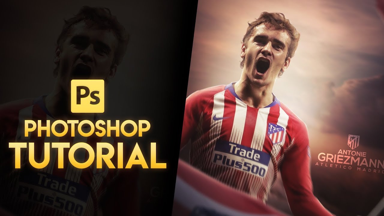 Photoshop Tutorial-Football Poster Design Tutorial - Antoine Griezmann - Graphics_D Design