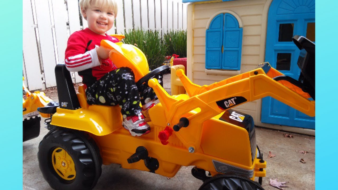 Caterpillar Tractor Ride-on Toy: Rolly Toys Backhoe Loader Pedal Tractor