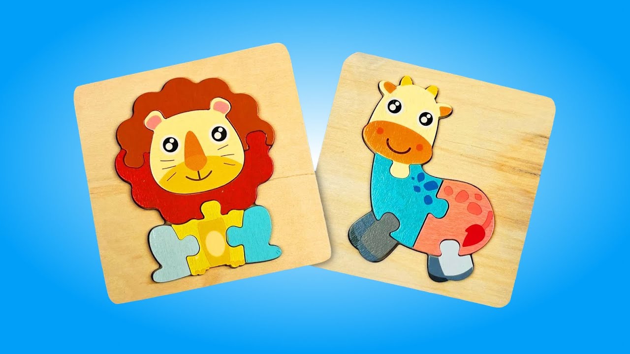 Learn Animals with Lion Puzzle | Smart Toddler Learning Videos | Preschool Learning Activity