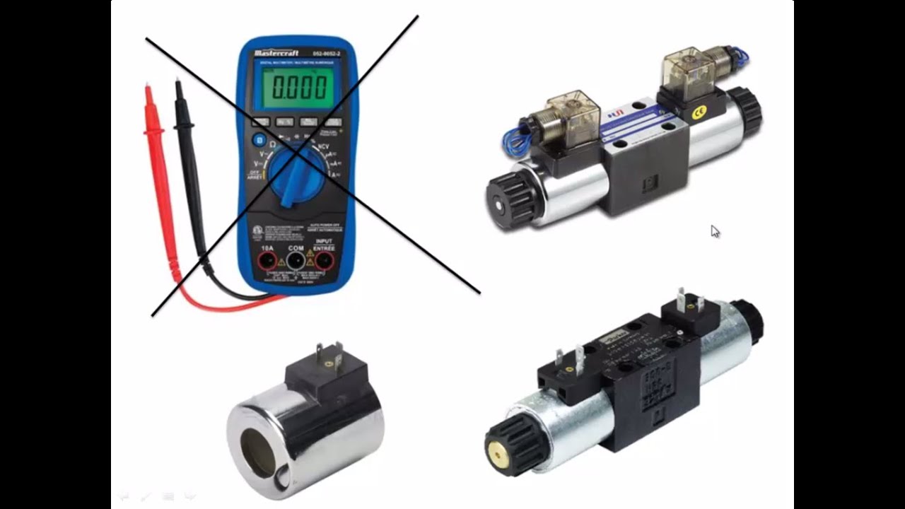 فحص الملف الكهربي للصمامات الهيدروليكية بدون استخدام الافوميتر Hydraulic coil test without Avometer