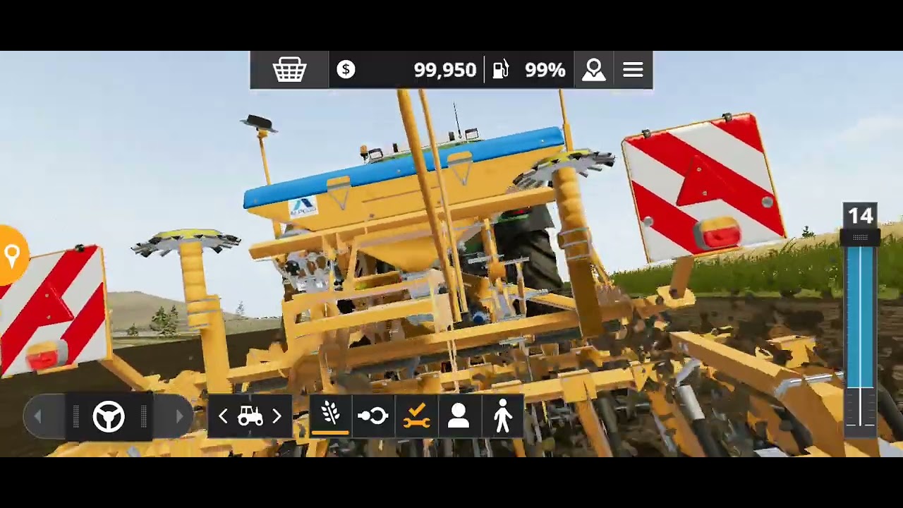 F23 simulator game play ⏯️▶️ farming 🧺 harvester is good 