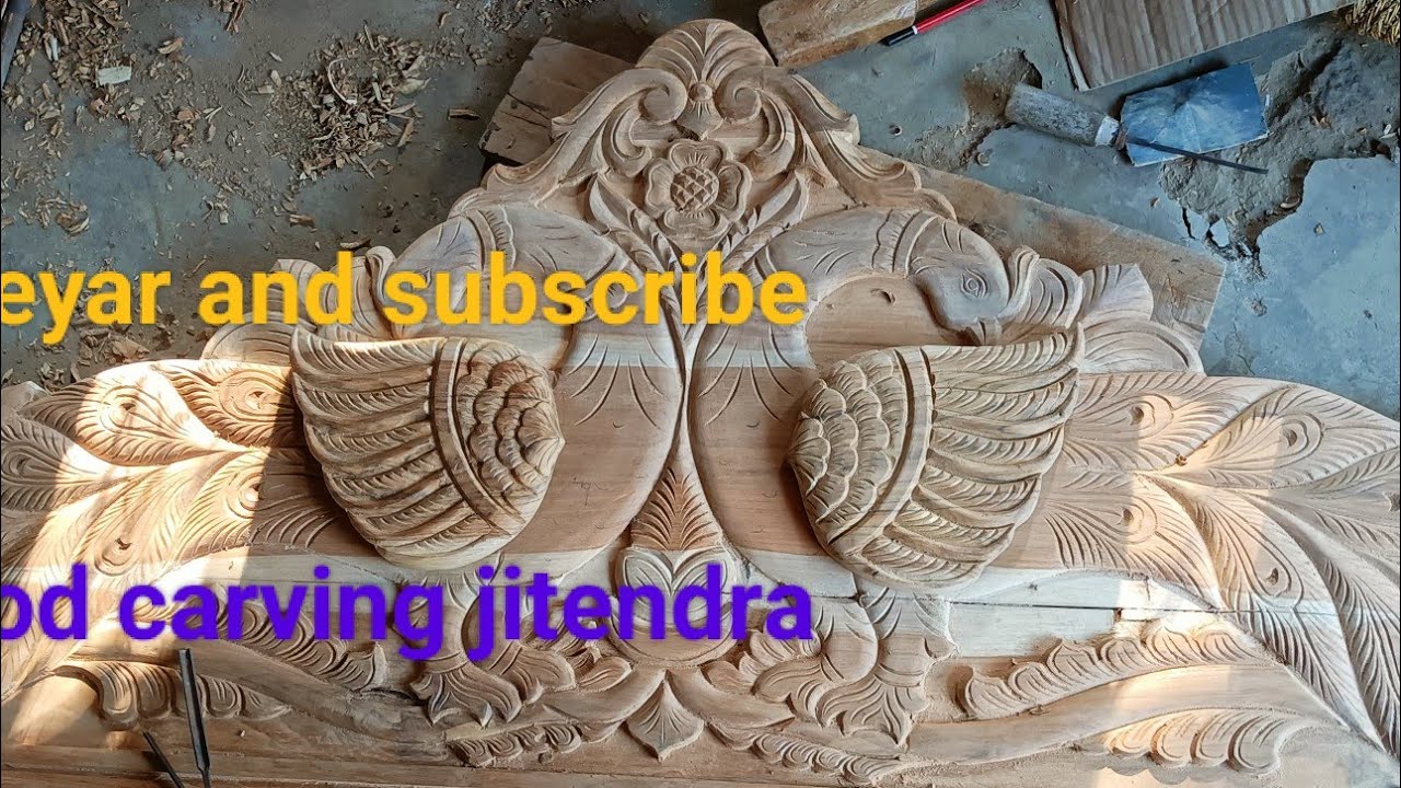 wood carving peacock design box beds royal haharaja bed design