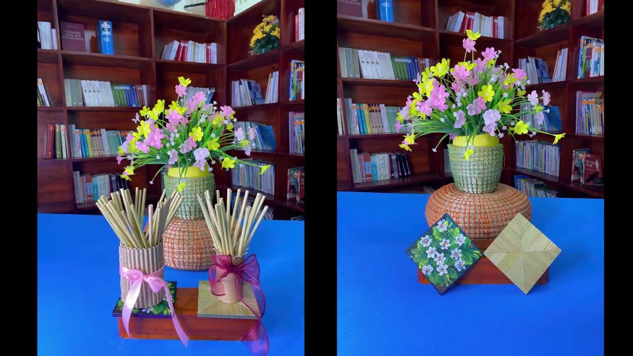 NN17_THCS Yên Lâm_Sản xuất sản phẩm thủ công từ cây Cỏ bàng (Cỏ năn)