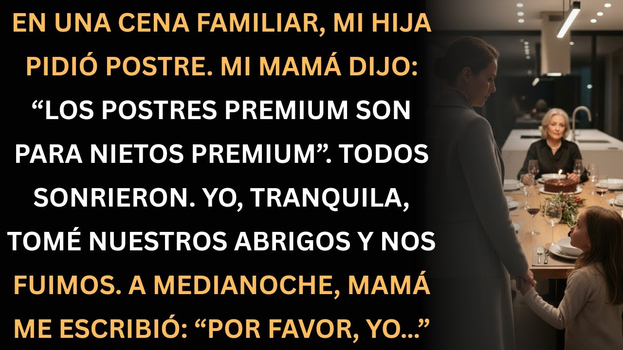Mi hija pidió pastel y mi mamá se burló… a medianoche recibí su mensaje.