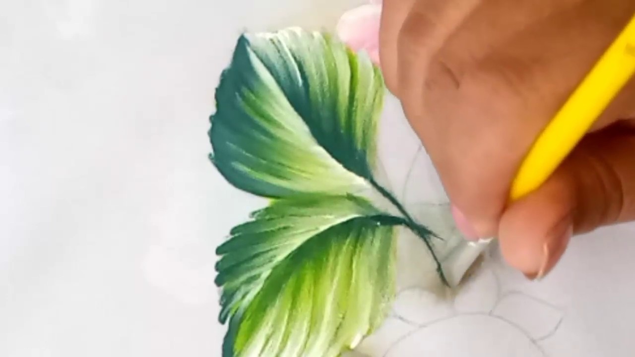 Pintura En Tela Para Principiantes Como Pintar Hojas De Fresas