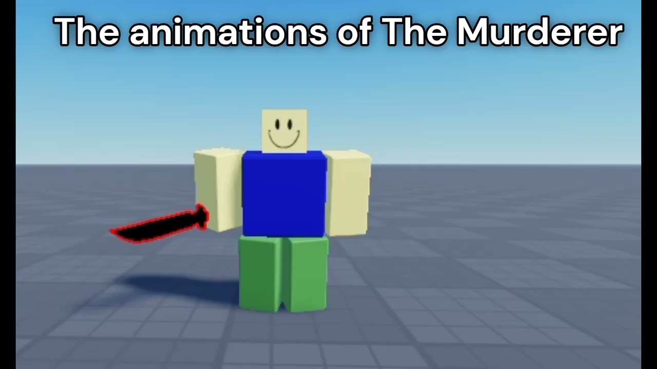 Day 14 of Roblox Studio: Showing the animations of The Murderer