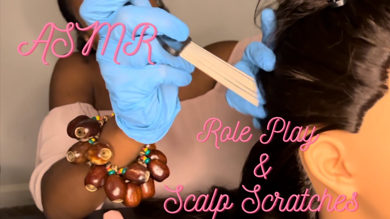 ASMR | Scalp Inspection And Lice Check | Brushing | Whispering | Gloves