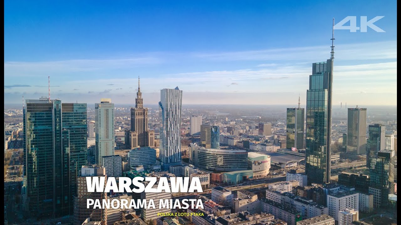 Warszawa panorama miasta | Warszawskie wieżowce 4K | Skyscrapers Warsaw