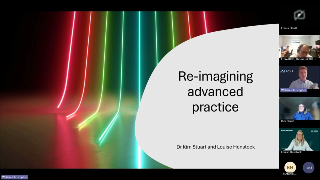 Looking to the future of advanced practice for occupational therapy and speech and language therapy