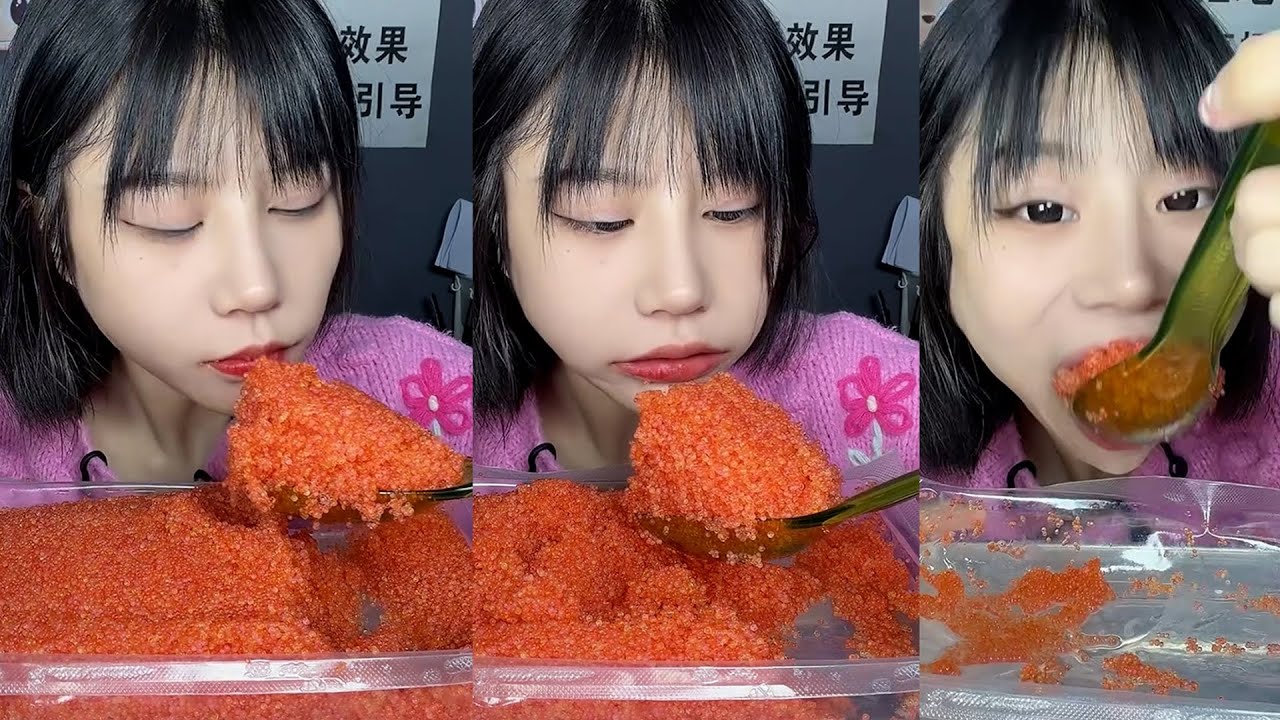 ASMR TOBIKO EGGS | FLYING FISH ROE | EXTREME EATING SOUND