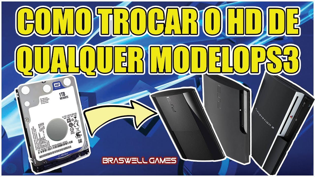 Trocando o HD de qualquer Playstation 3 e instalar o sistema do zero