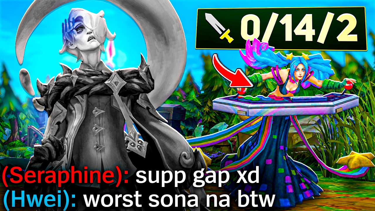 How the Rank 1 Hwei Carries a 1v2 Bot Lane