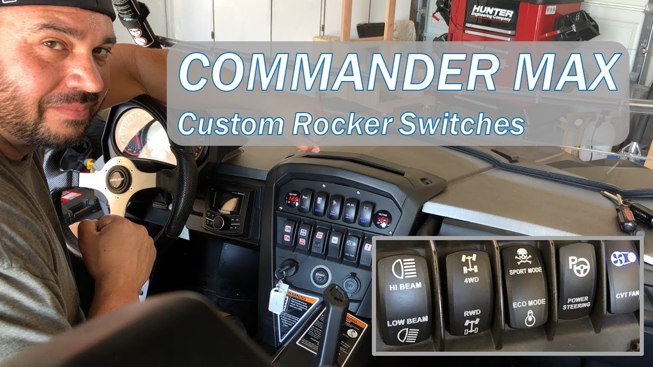 Changing LED color and covers on my rocker switches - Can Am Commander Max