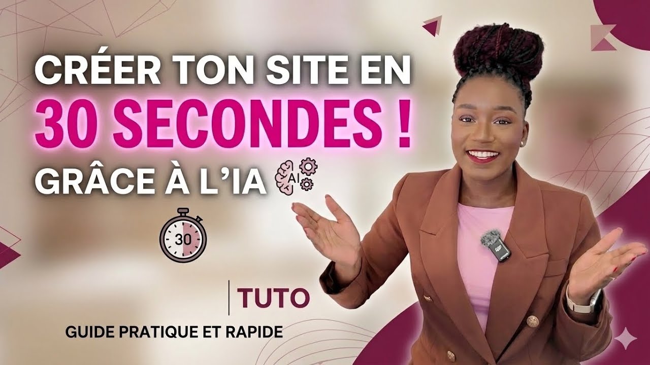 COMMENT CRÉER SON SITE INTERNET EN 30 SEC AVEC L'IA ? Formation Gratuite Création de site internet 