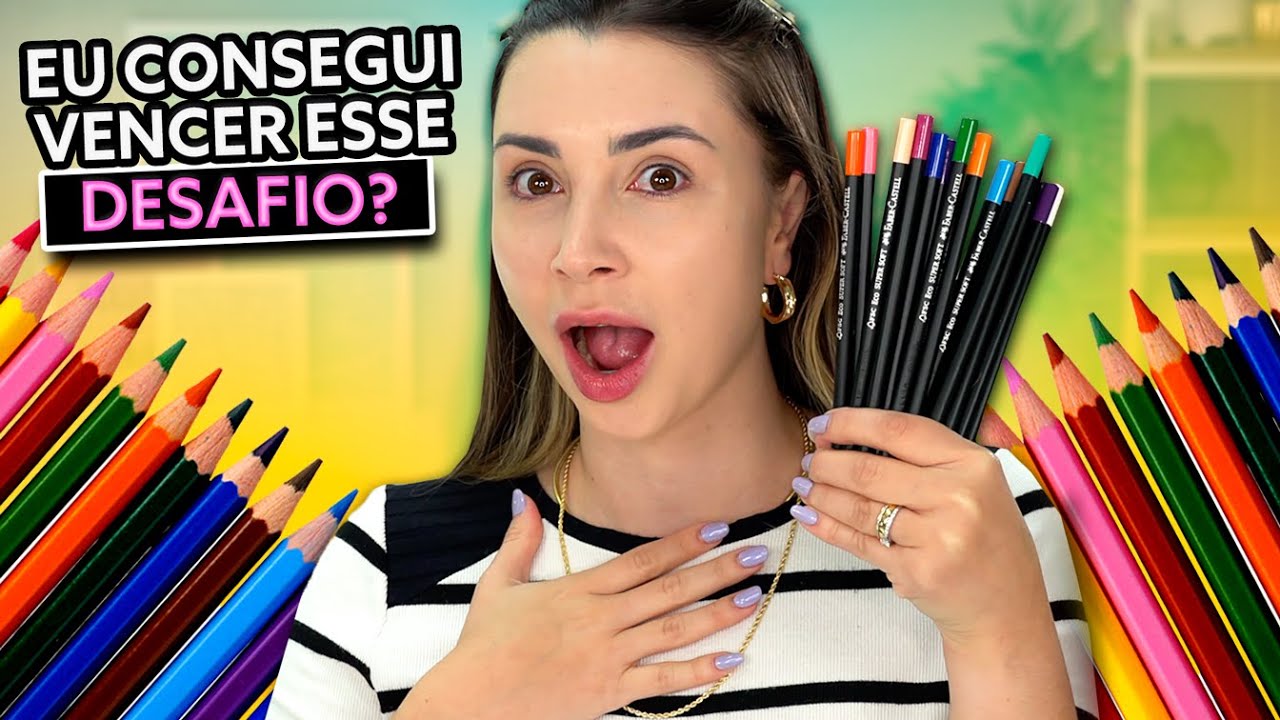 A CAIXA DE LÁPIS DE COR DECIDIU MINHA MAKE!