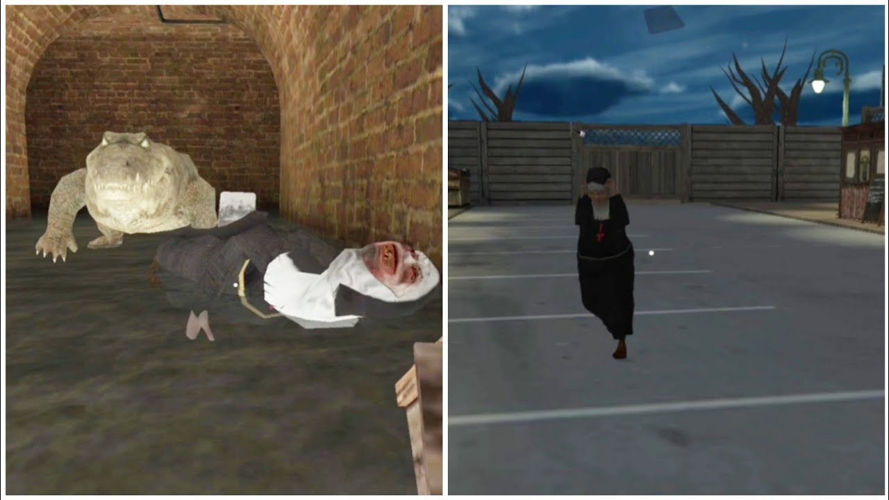 EXPERIMENTS IN EVIL NUN 1.8 - EVIL NUN ASSISTANT, CROCODILE AND CHICKEN