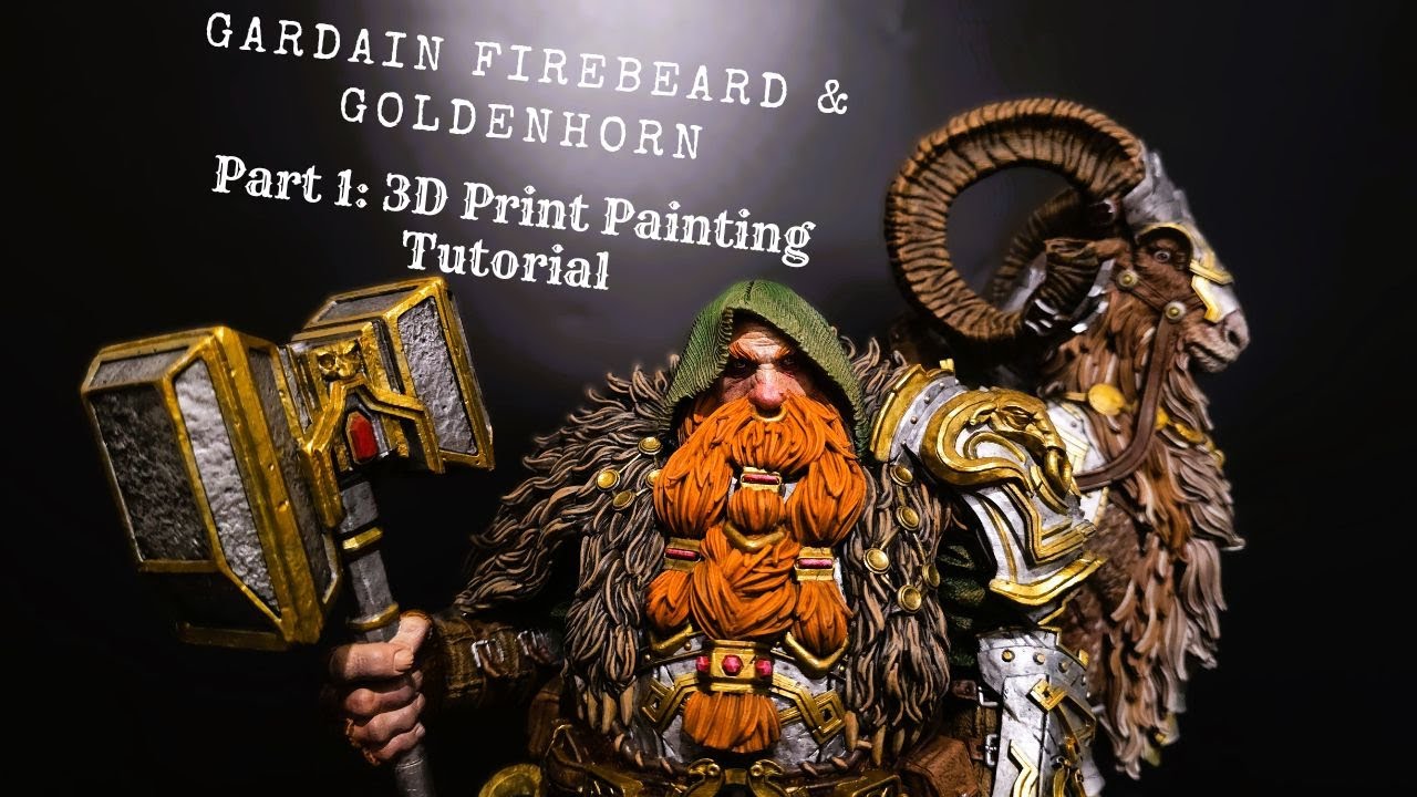 How to Paint 3D Printed Figures | Gardain Firebeard and Goldenhorn Tutorial (Part 1)