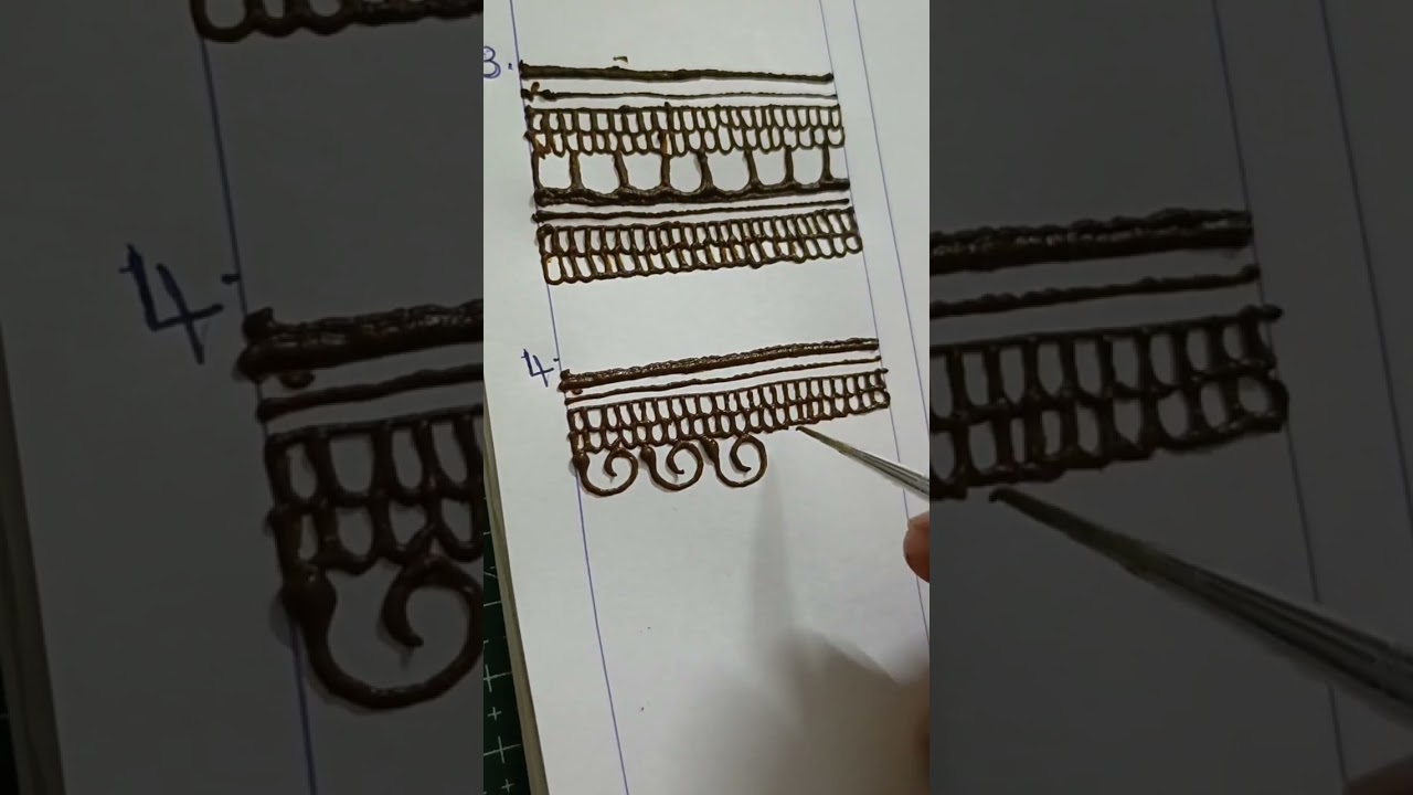 Class video/tutorial/learn with me 📝/mehendi border design 
