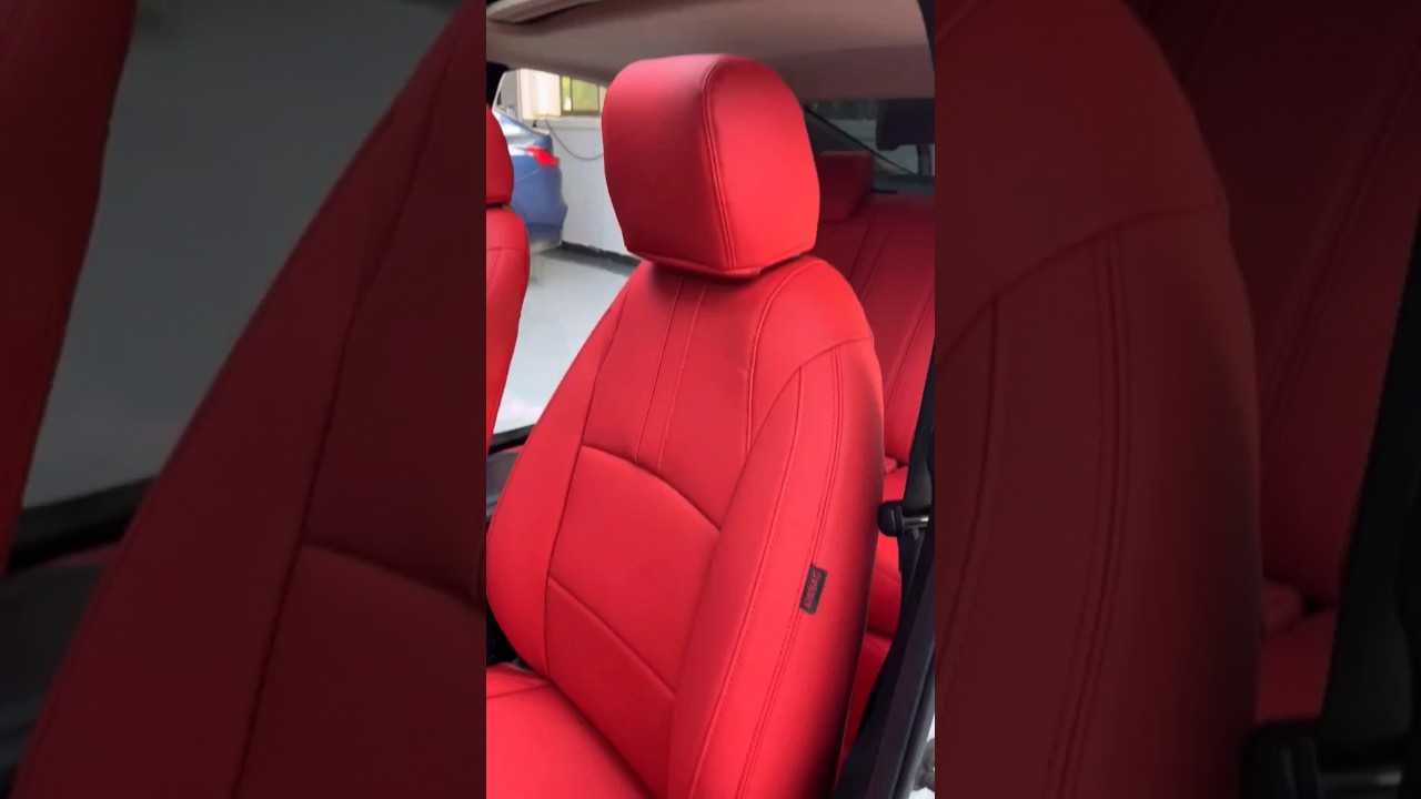 EKR custom red seat cover for Honda Civic #honda #automotive #carcare #seatcover