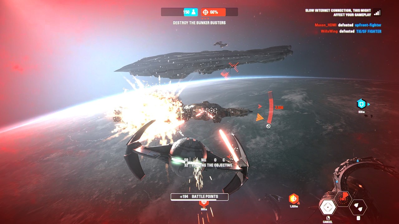 Starfighter Assault Gameplay - D'Qar (First Order) Star Wars Battlefront II