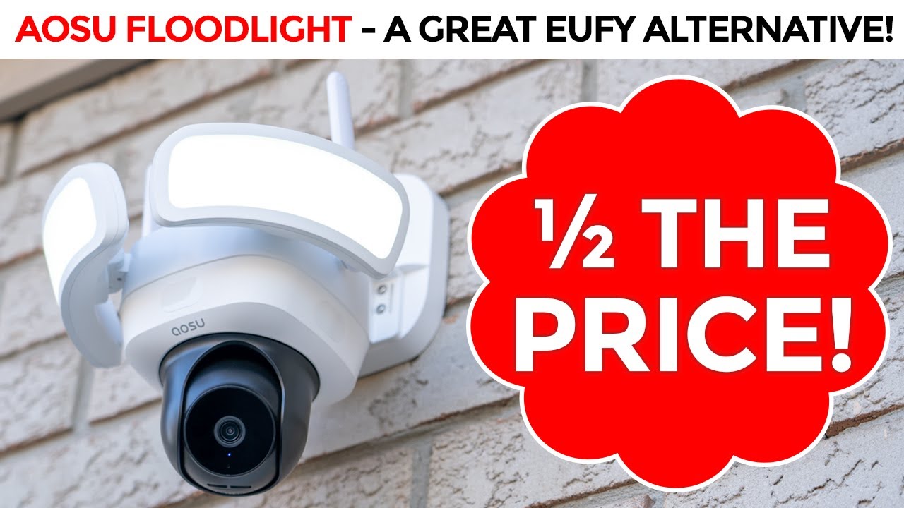 AOSU Floodlight Cam Pro - BRIGHT | 3K Lens | Motion Tracking | 24/7 Recording