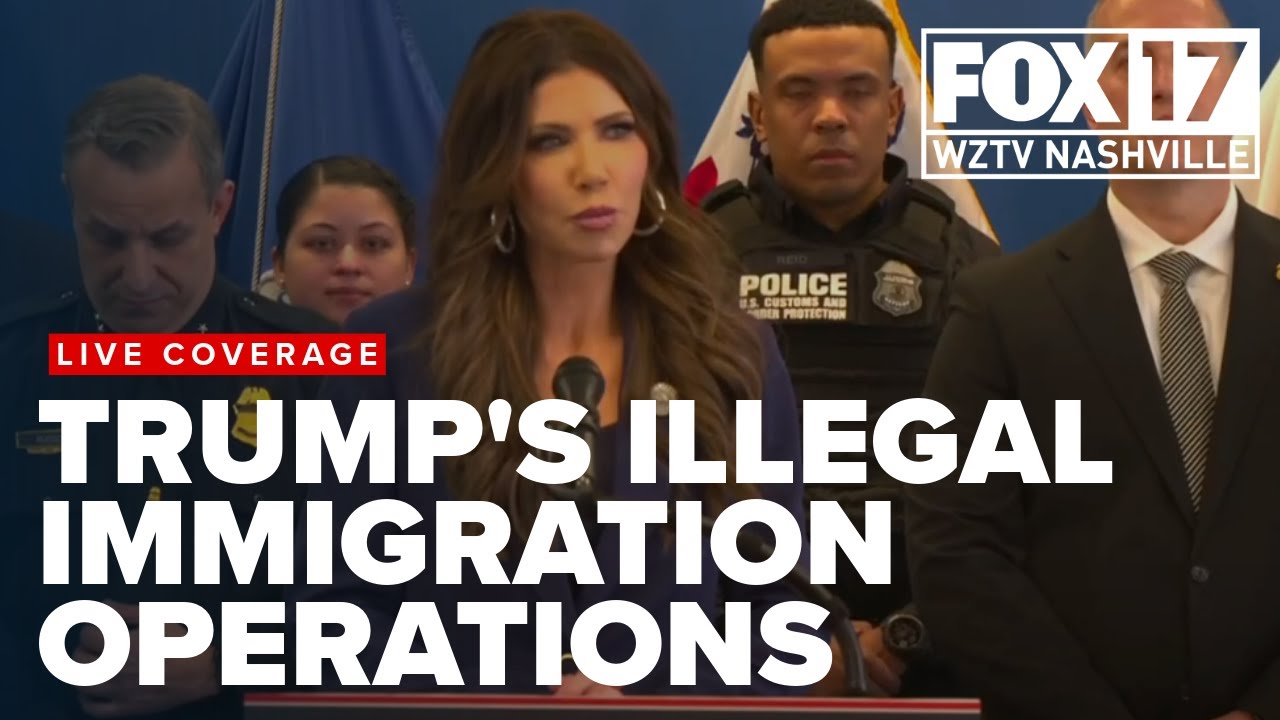 Homeland Security holds press conference on Trump’s operations to deport illegal immigrants