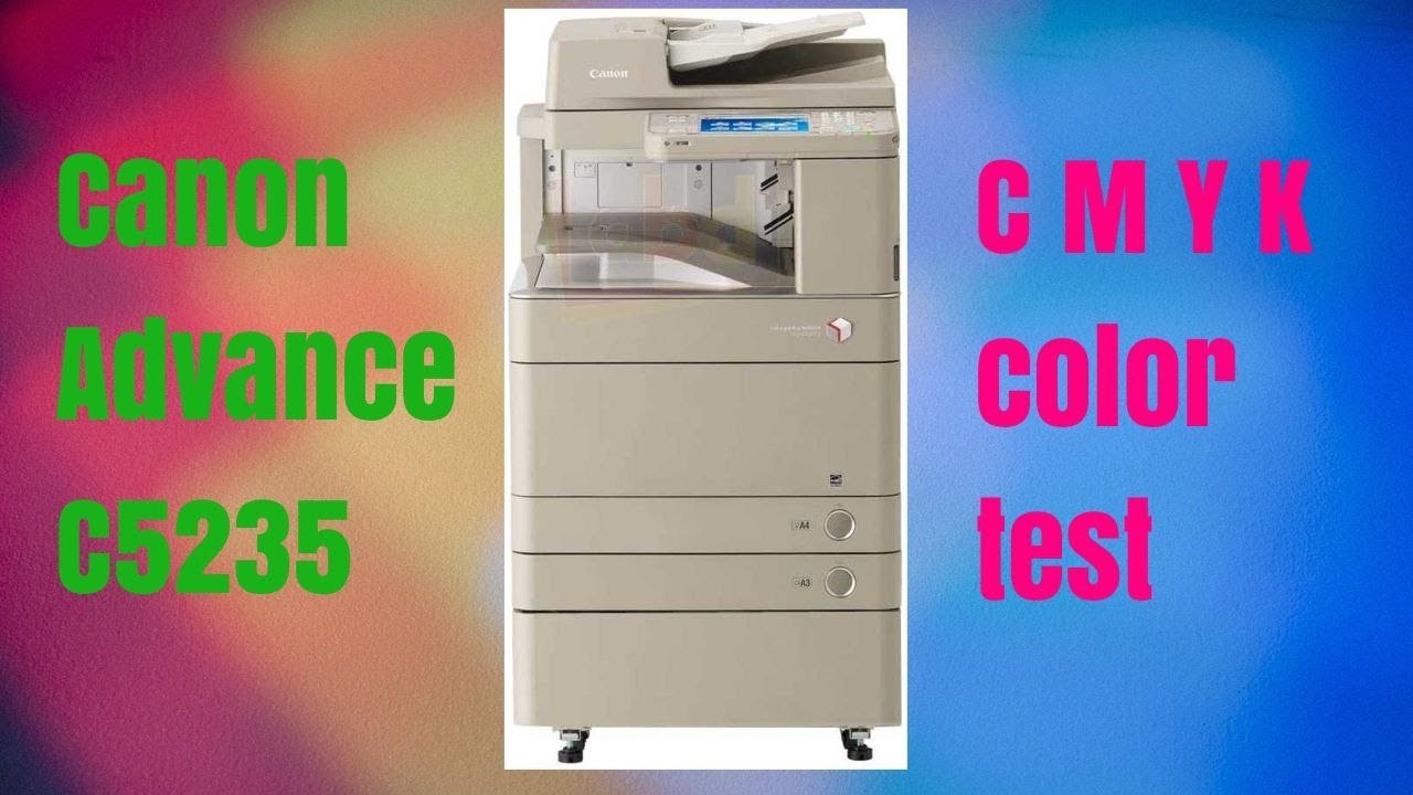Canon advance C5235 CMYK color test