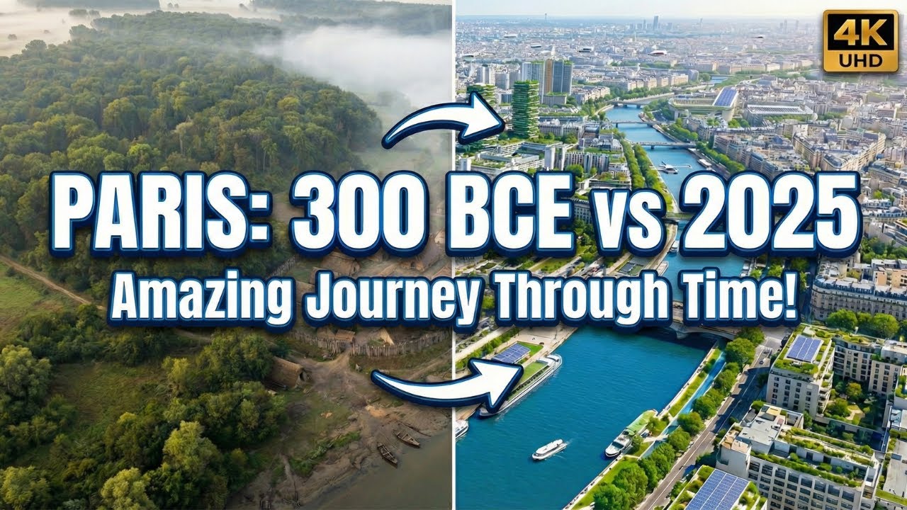 PARIS - 3D TIMELAPSE - 300 BCE →  2025