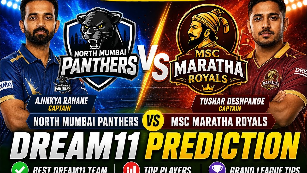North Mumbai Panthers vs MSC Maratha Royals T20 Mumbai Dream11 Prediction, NMP vs MMR T20 Mumbai