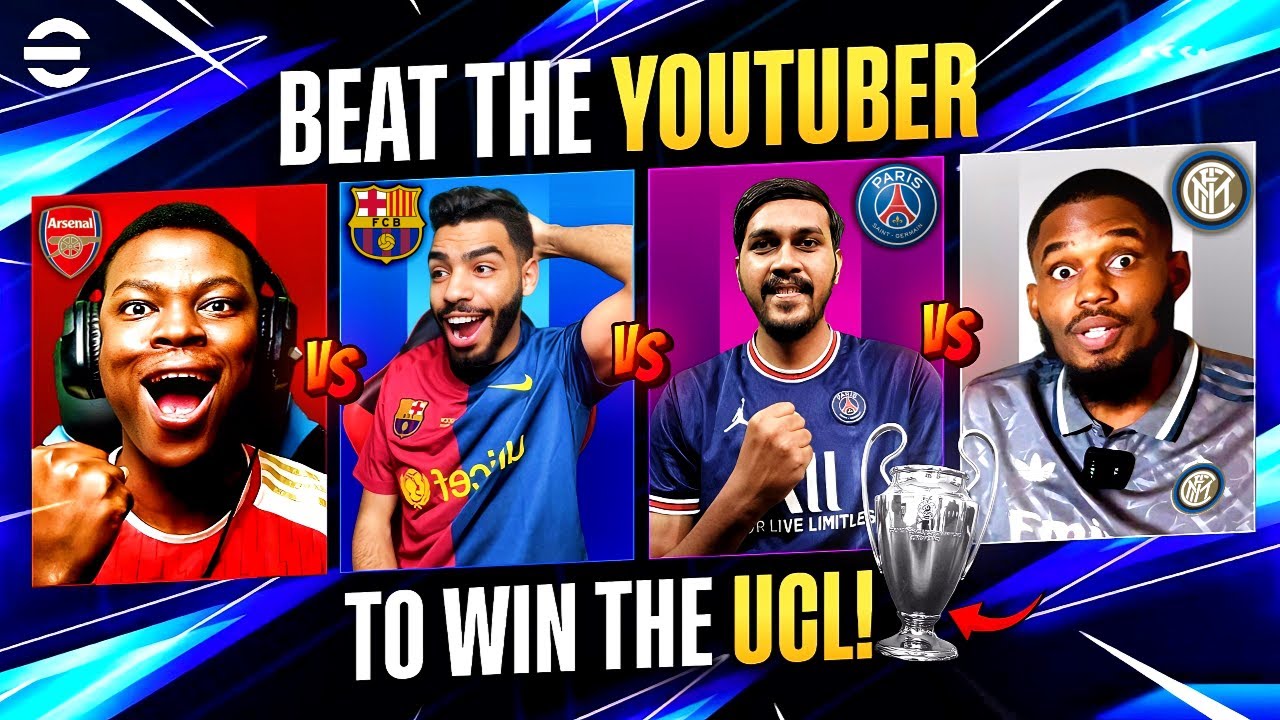 BEAT THE YOUTUBER TO WIN THE  CHAMPIONS LEAGUE 🏆 eFOOTBALL MOBILE