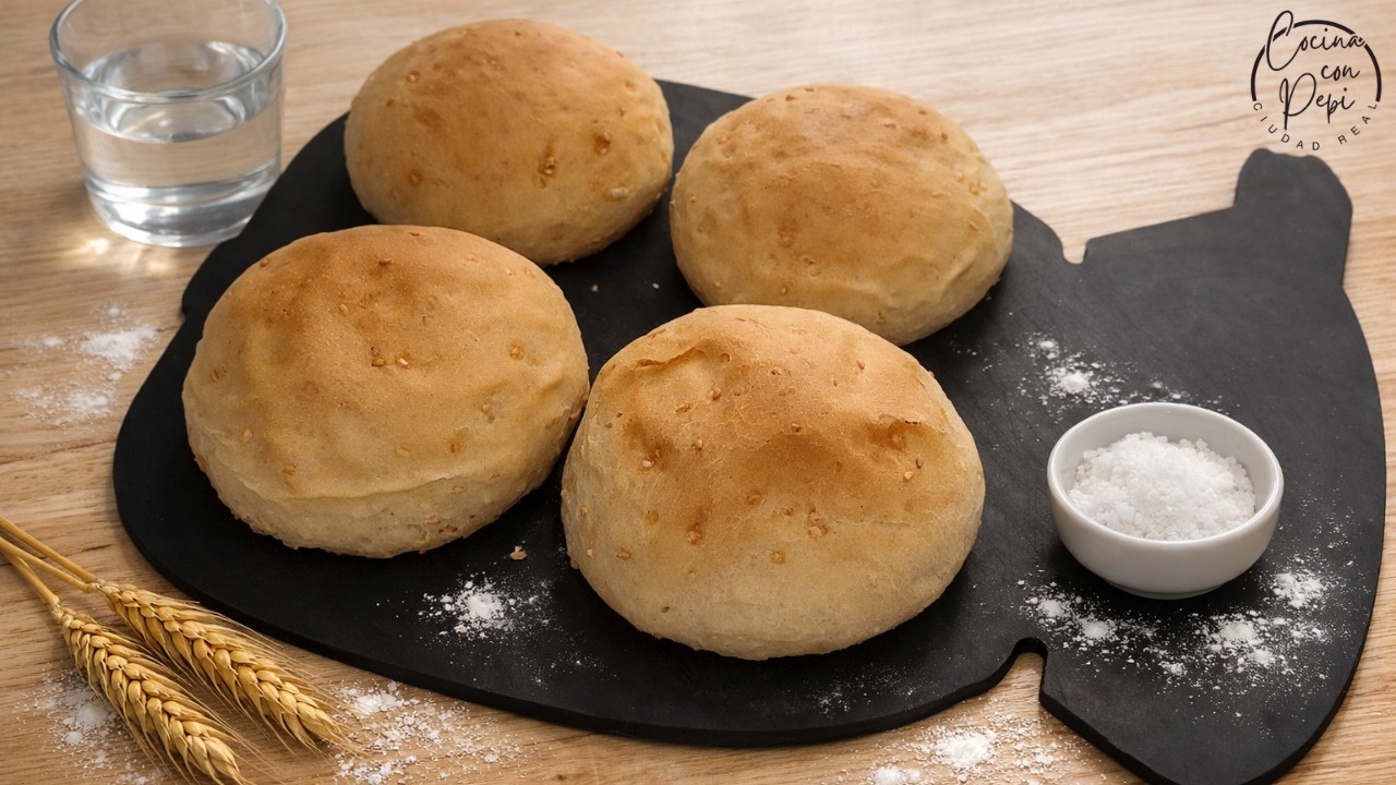 Bollitos de aceite en Thermomix 🥖 Pan casero fácil, esponjoso y con solo 5 ingredientes