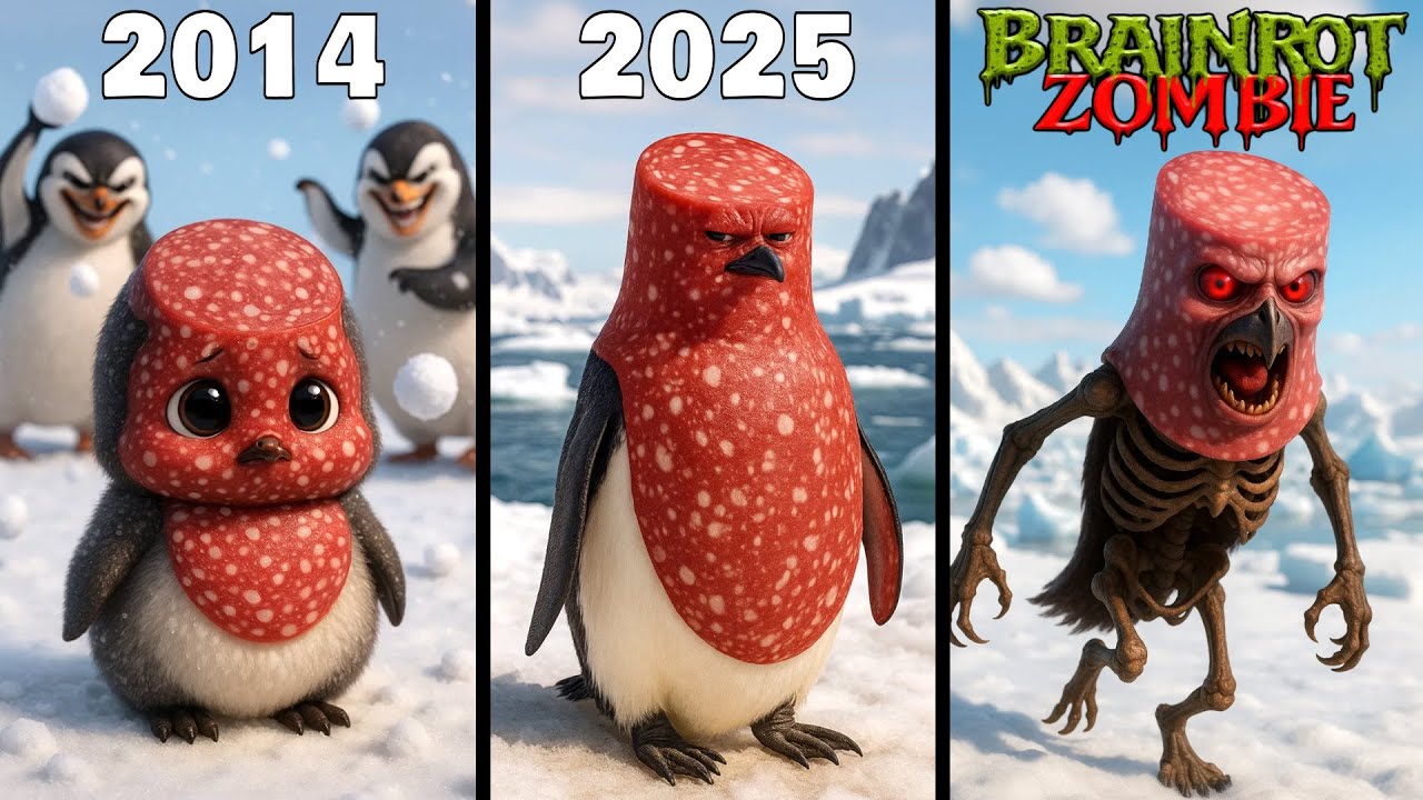 Evolution of Salamino Pinguino - Italian Brainrot