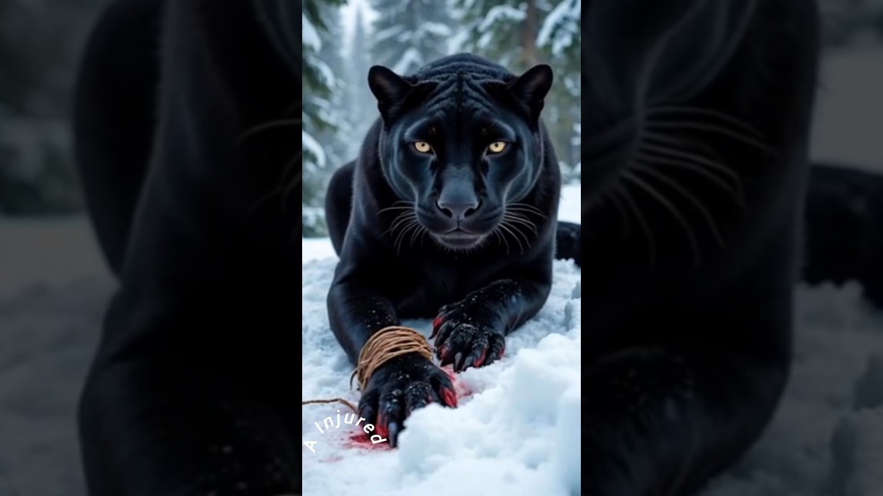 Shadow in the Snow The Rescue of a Silent Panther #blackpanther #rescue #animals