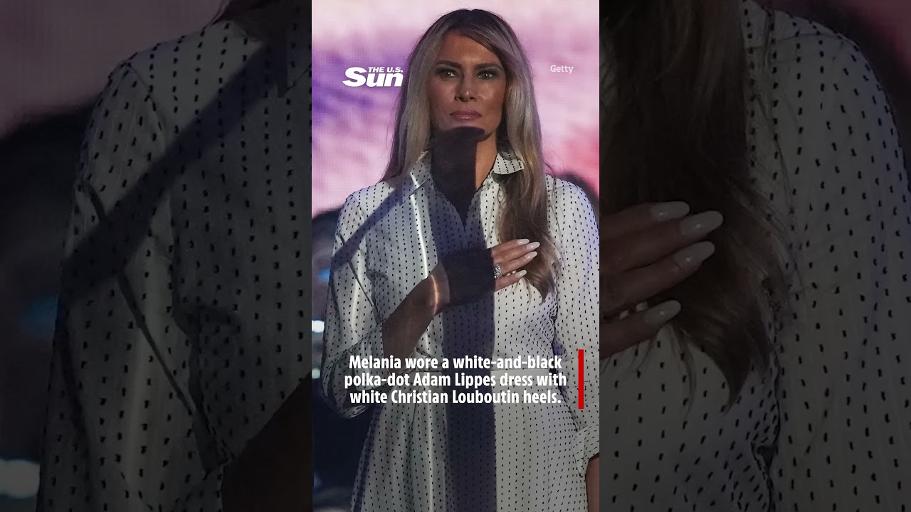 Melania stuns in 'classy and quietly patriotic' dress for July 4  #trump #whitehouse #donaldtrump