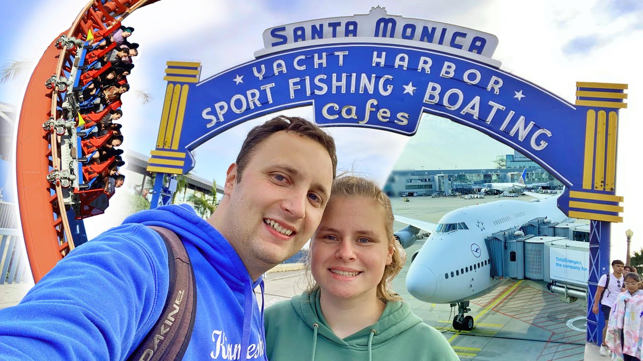 12 Stunden Flug zu den größten ACHTERBAHNEN! 🤩 | Tourstart am Santa Monica Pier | USA Tour 2023 #01